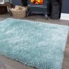 Duck Egg Polyester Shaggy Room Rug - Barrington