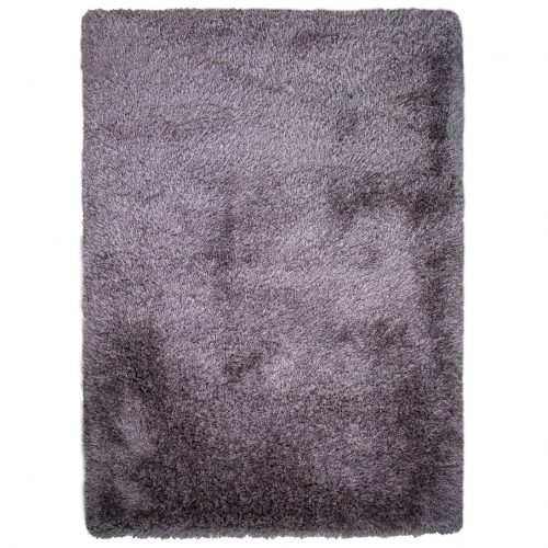 Small Grey Polyester Soft Shaggy Rug - Barrington