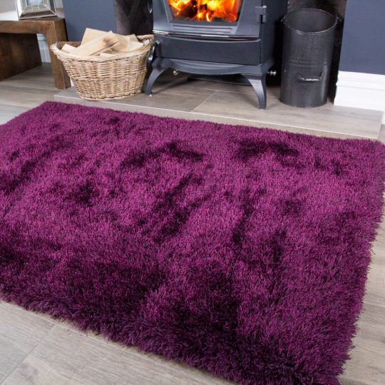 Modern Trendy Purple Shaggy Rug