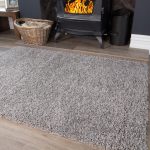 Soft Silver Grey Non Shed Shaggy Rug