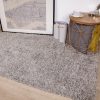 Soft Silver Grey Non Shed Shaggy Rug