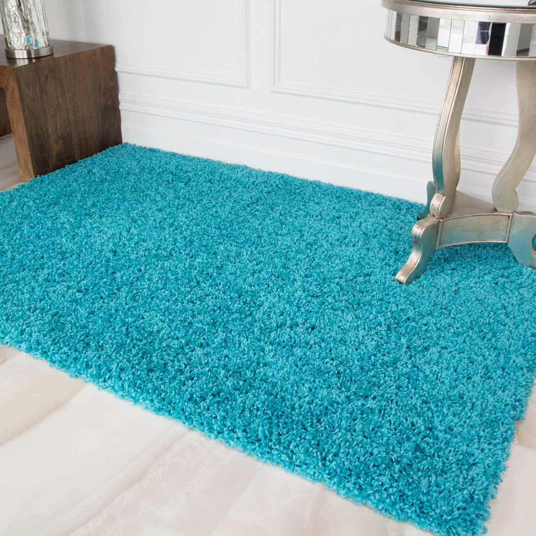 vancouver-teal-donnas-1_1 Teal Blue Fluffy Shaggy Rug - Vancouver