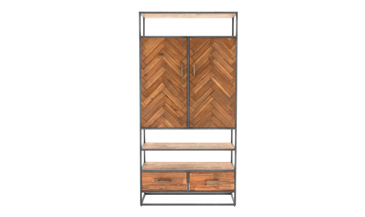 Vanya Display Cabinet Light Brown Straight
